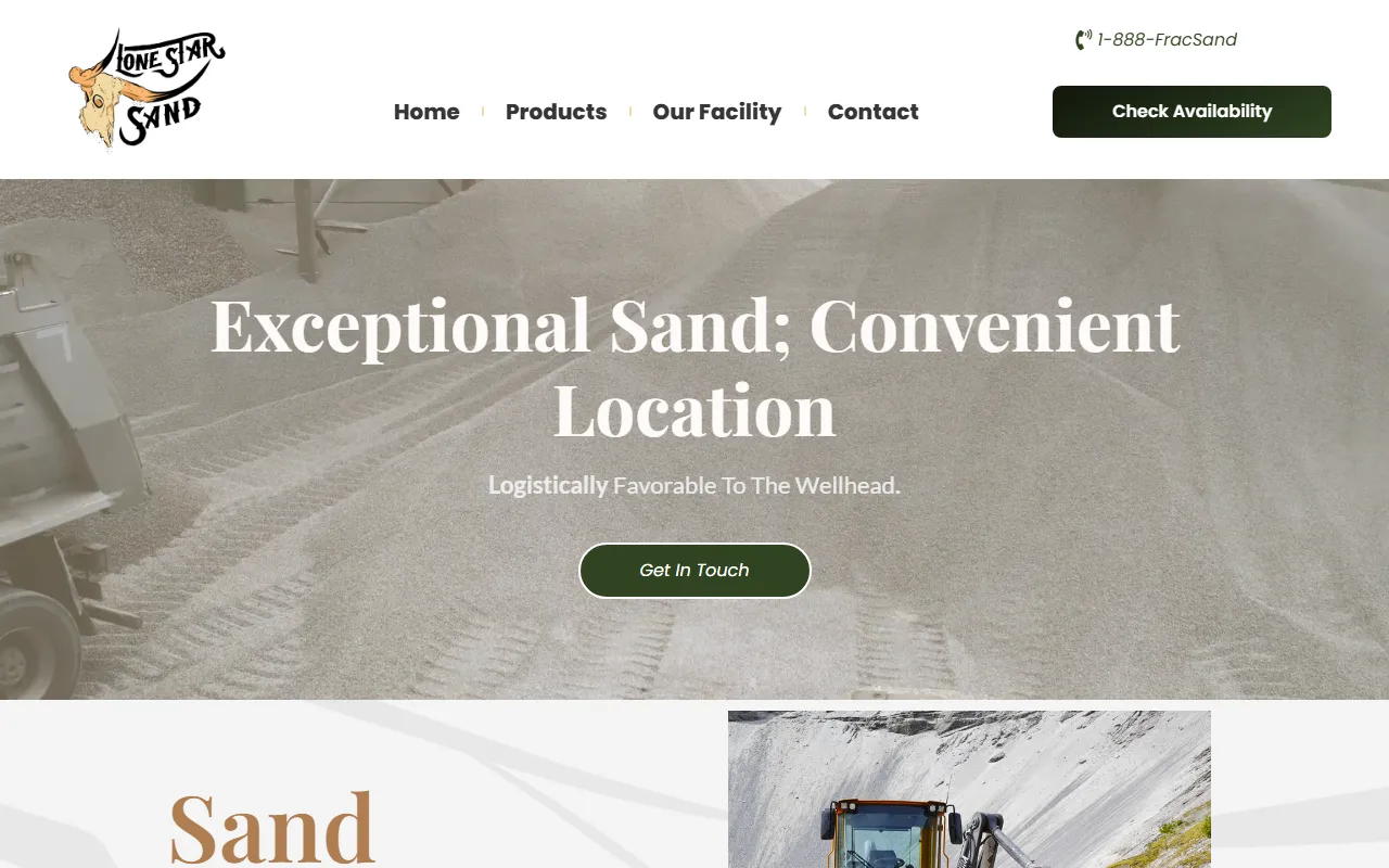 The Lone Star Sand website
