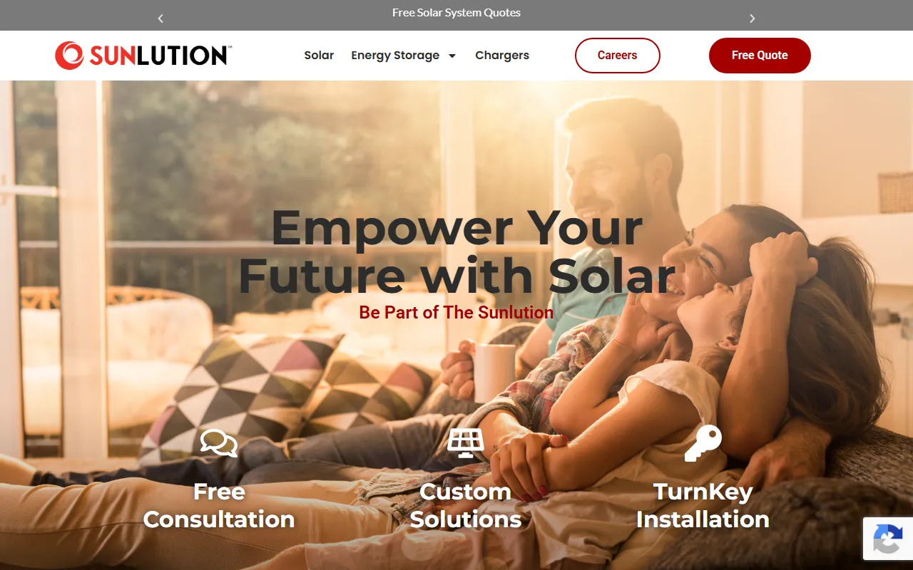 The Sunlution website